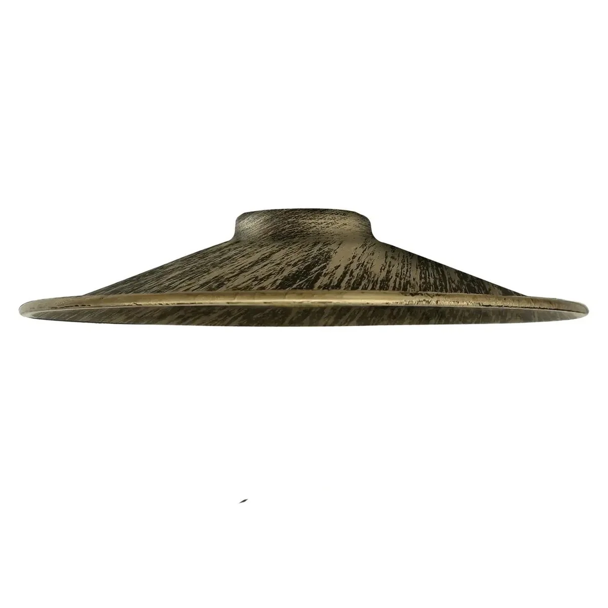 Flat 22cm vintage industrial lamp shade in metal with retro finish and removable reducer plate for E27 or B22 fittings