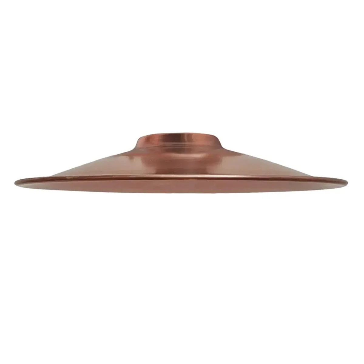 Flat 22cm vintage industrial lamp shade in metal with a rustic finish, suitable for E27 and B22 fittings