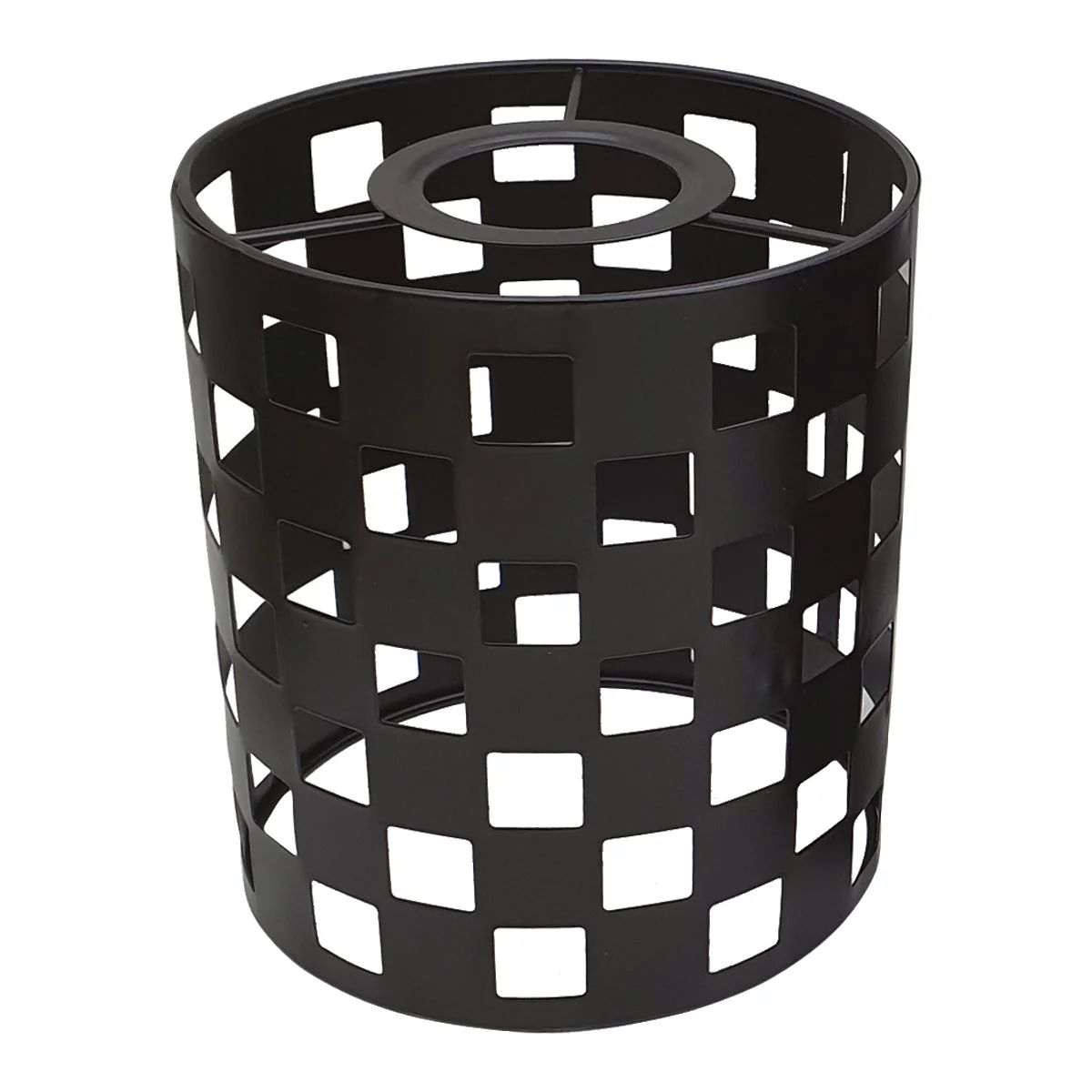 Industrial black cage wall light with metal holder and rustic finish, E27 bulb base, perfect for indoor spaces