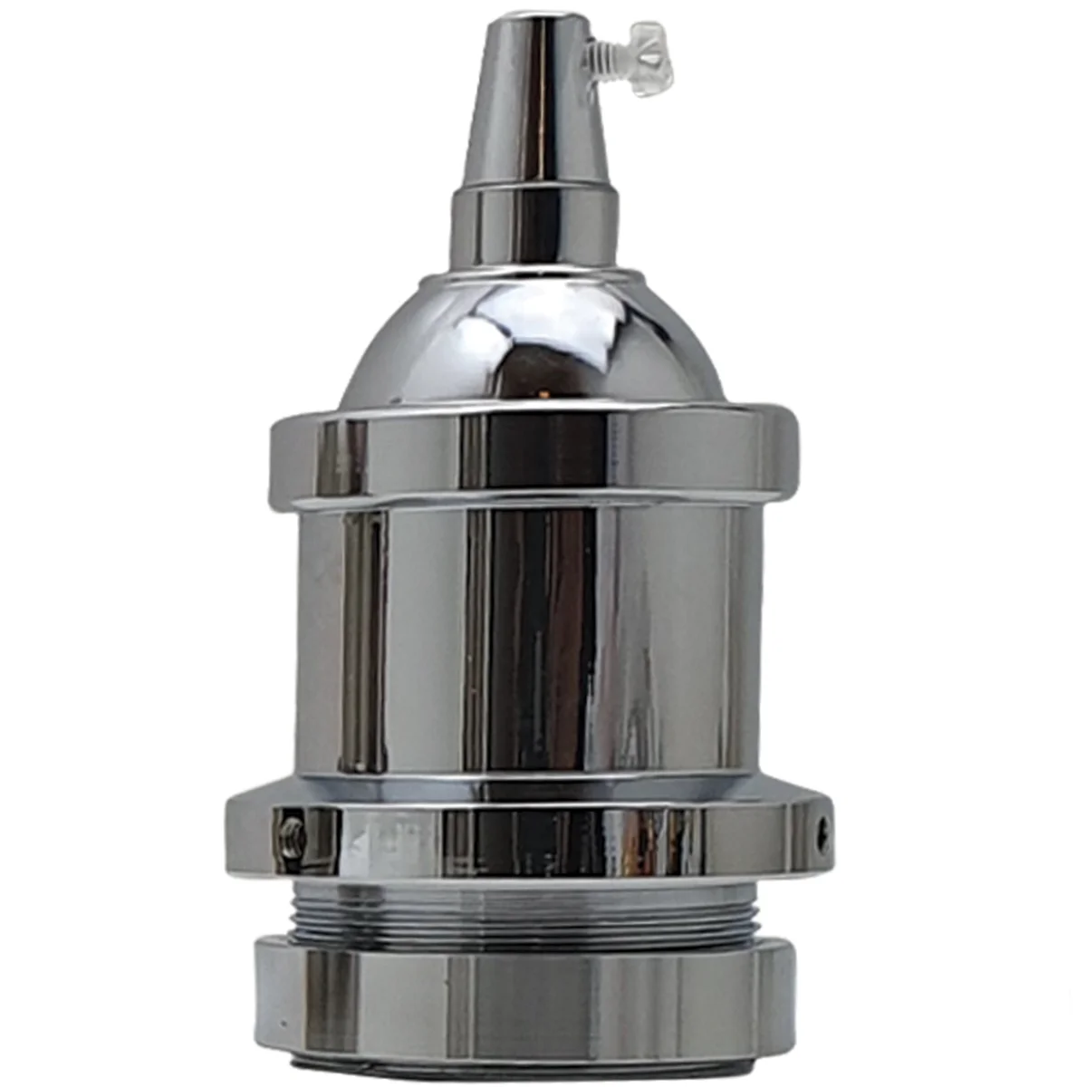 Rose gold vintage ceiling light holder made of aluminium, round E27 base, industrial look, for antique bulbs
