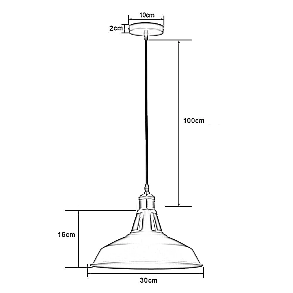 Rose gold pendant light with vintage aluminum design, 10cm illuminated dome on adjustable black wire, hanging from ceiling.