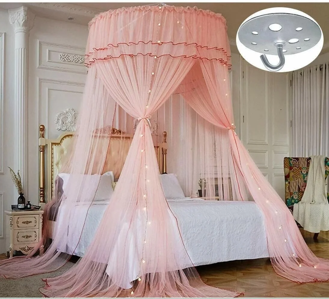 Steel U‑shaped ceiling hook pendant light with wide circular base, screw‑in mounting for heavy‑duty use.