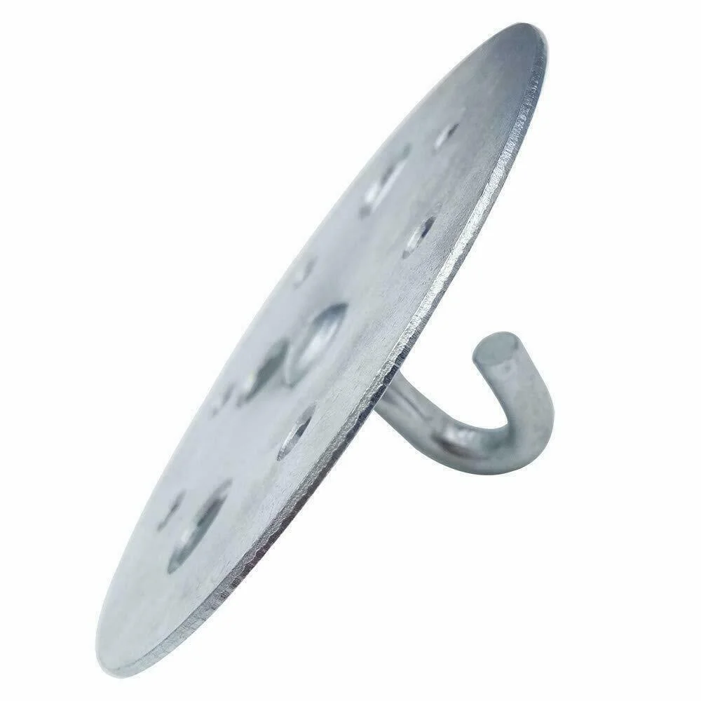 Stainless steel U‑shaped ceiling hook with a wide base, designed for indoor outdoor hook use, ready for screw‑in mounting.