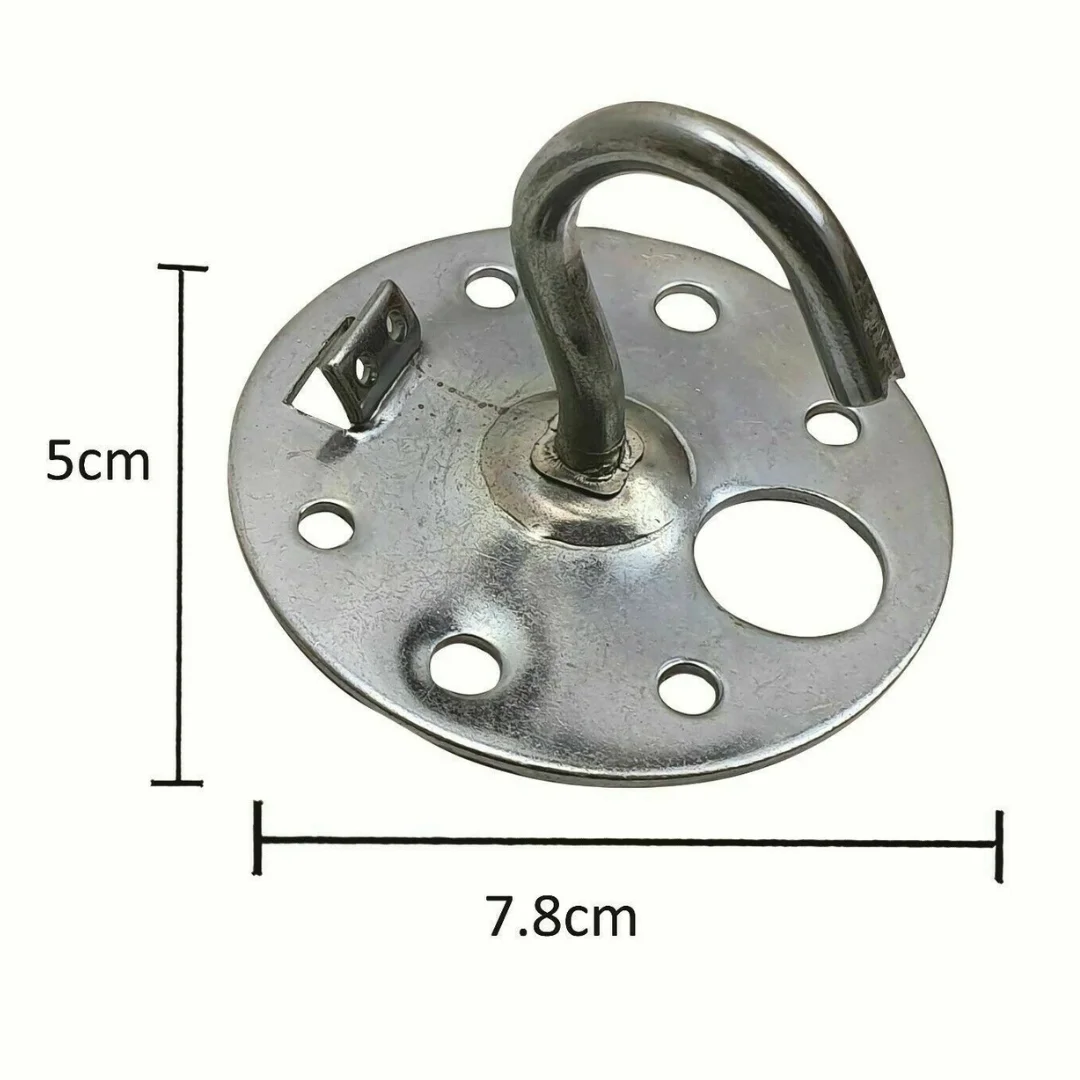 galvanised metal ceiling hook, 25 g, heavy‑duty screw mount, supports up to 8 kg, ideal for chandeliers, crystal lamps, fans