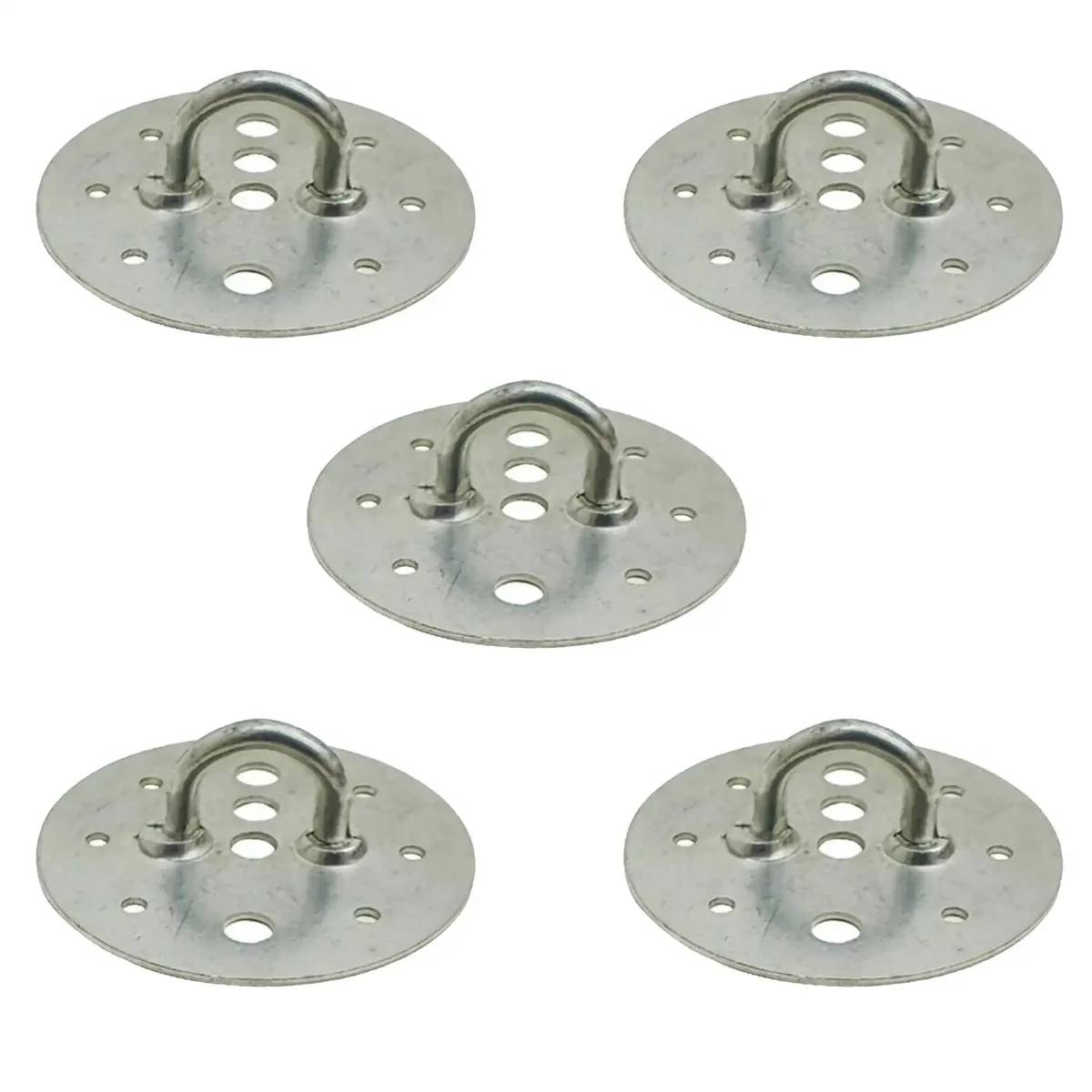 High‑strength stainless steel indoor outdoor ceiling hook with silver finish, multiple mounting holes, 2.5cm high, 9.5cm wide.