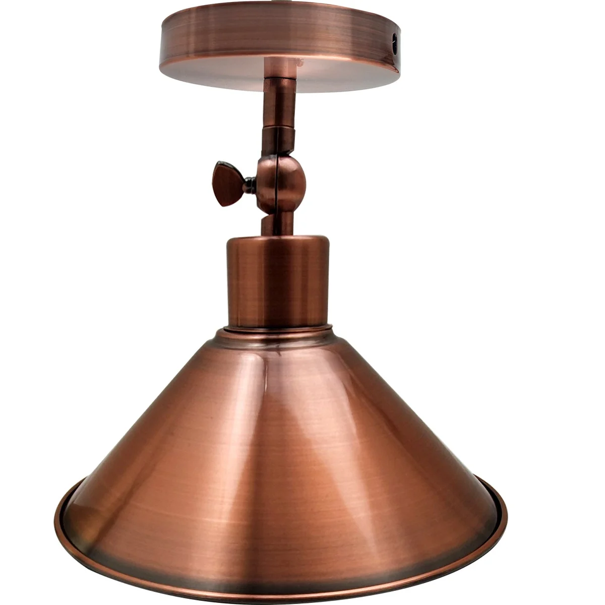 E27 metal pendant shade in green brass, featuring metal shade, holder, and 10 cm metal rose for industrial style lighting