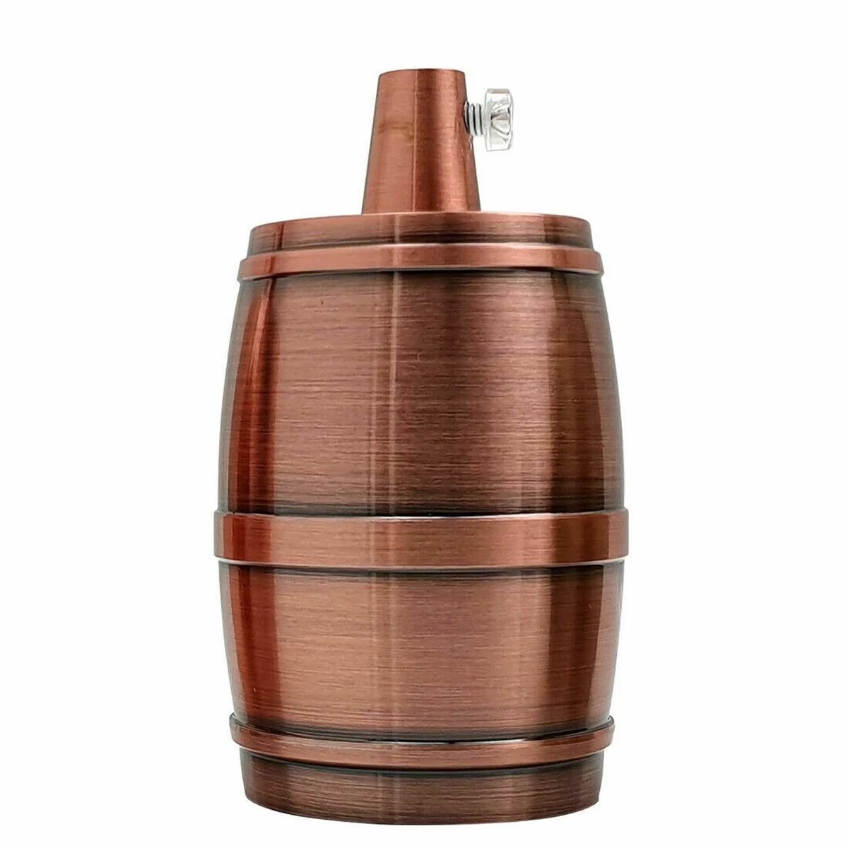Antique copper E27 lamp holder with barrel design, metal vintage style for indoor lamp holder E27
