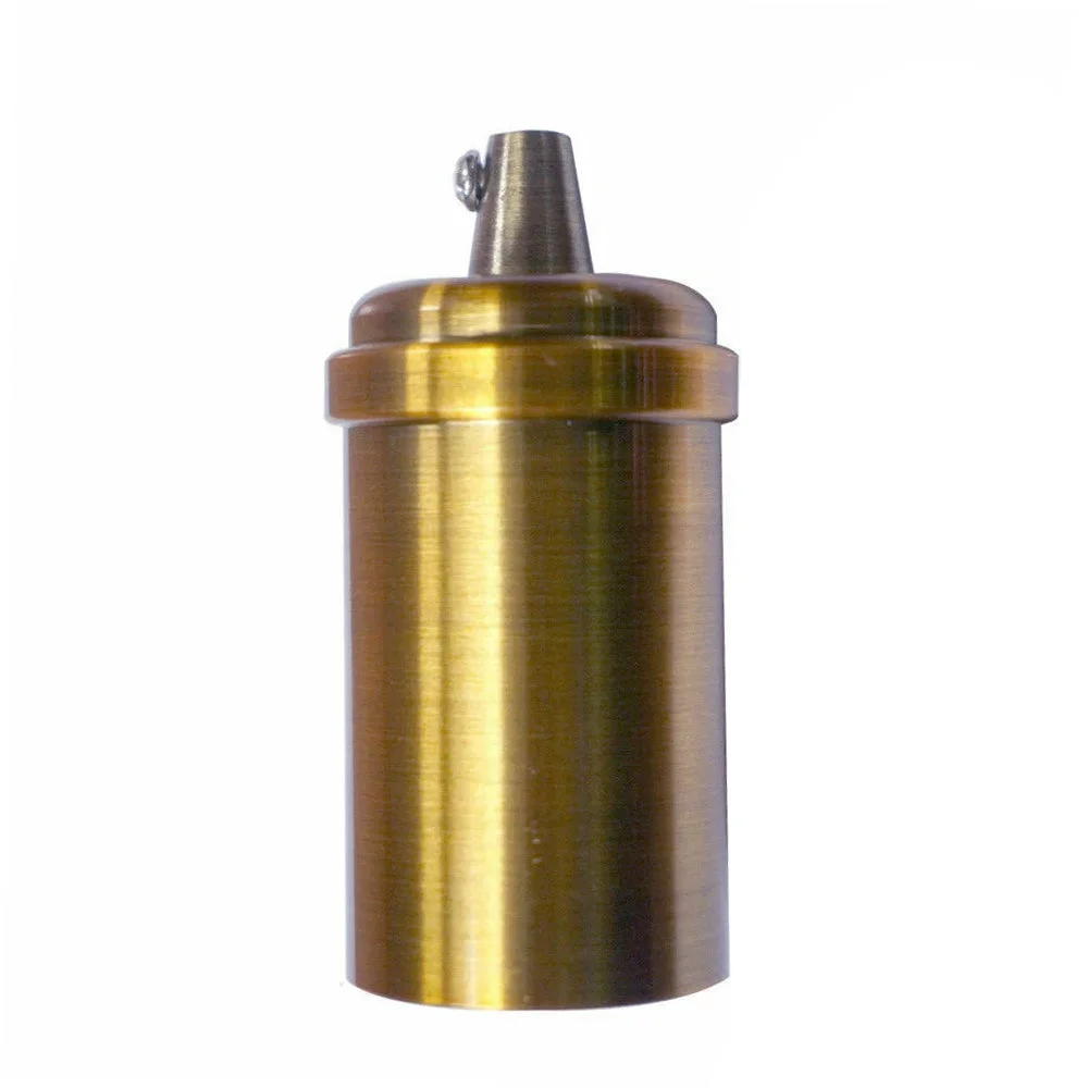 Rose gold metal E27 socket holder with metal body, exposed vintage bulb, suitable for table lamp
