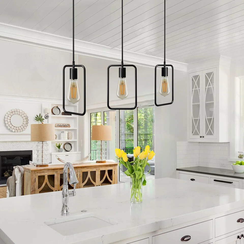 Black pendant light with round black shade, 32.5 cm diameter, 33 cm height, black fabric cable and E27 socket