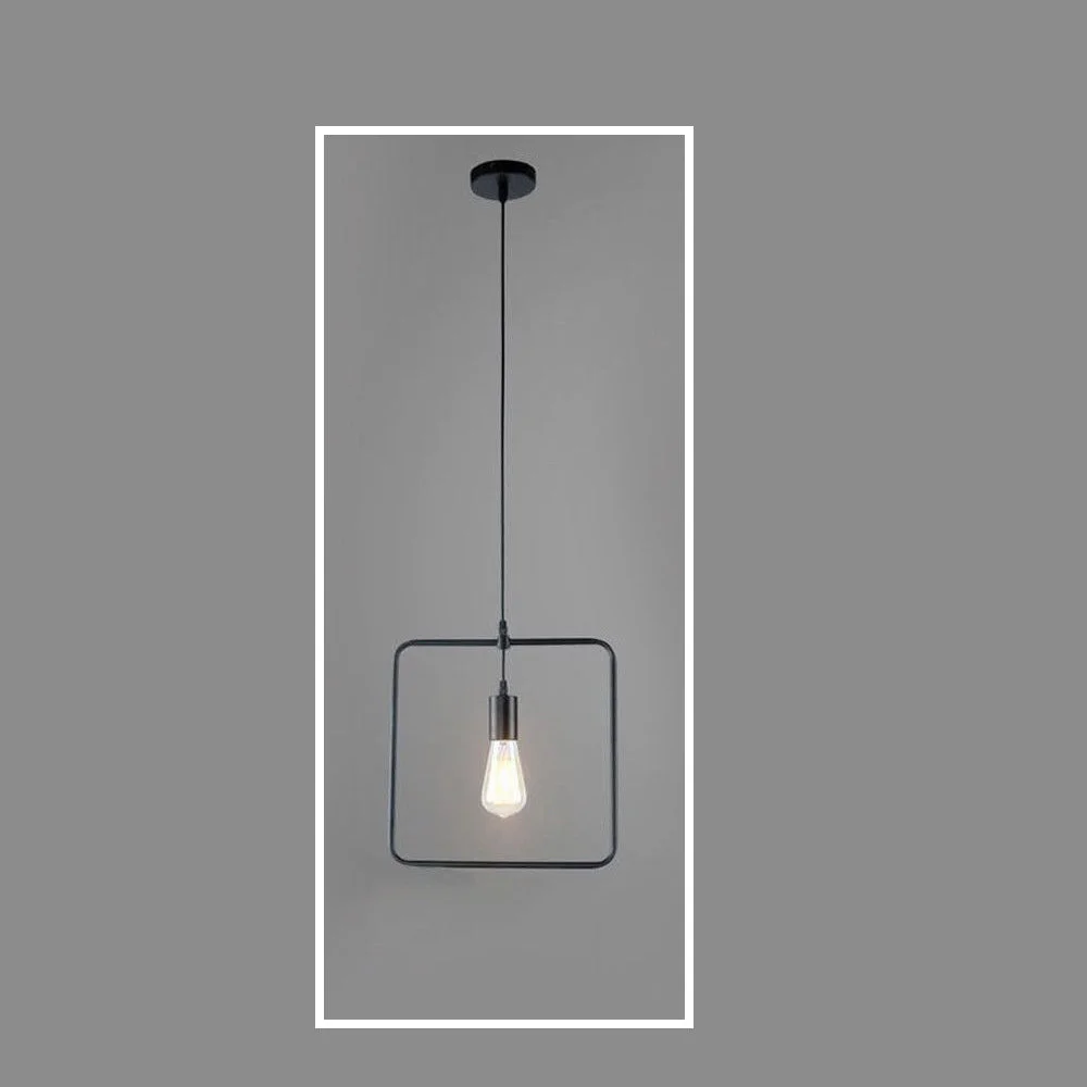 Black pendant light with a 32.5 cm round shade on a black fabric cable, featuring an E27 socket.