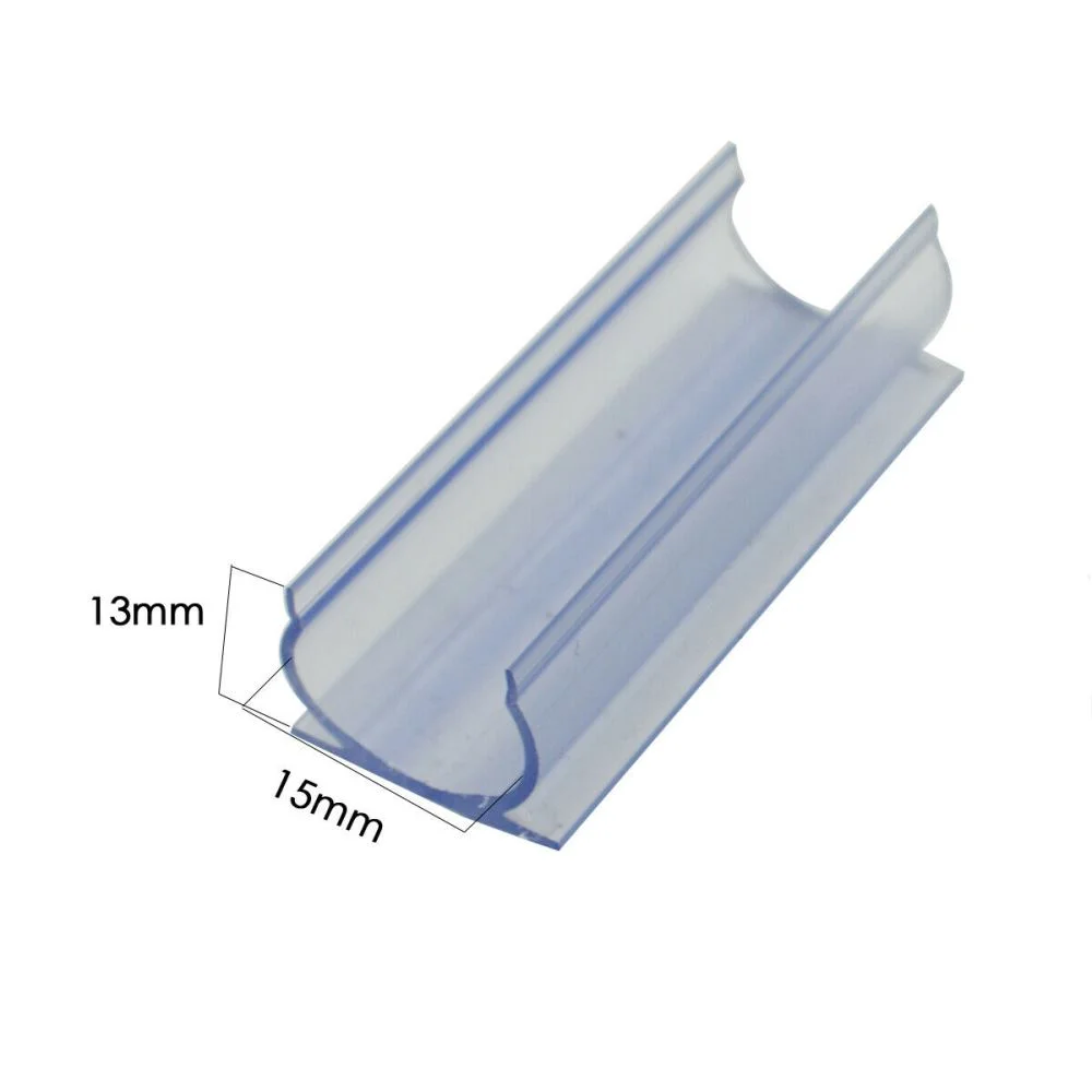 17mm round neon clip displayed on its 5cm mounting clip against a neutral background
