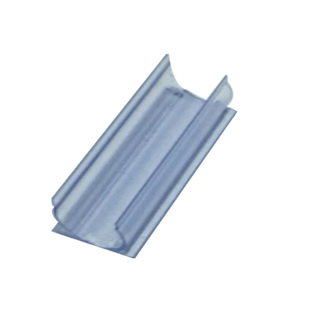 17mm round mounting clip for LED neon flex accessories, 5cm length, metal clip shown holding neon rope lights