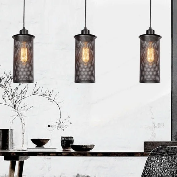 Black metal pendant with round shadow, 10cm diameter, 24cm height, 100cm cable, vintage industrial pendant light.