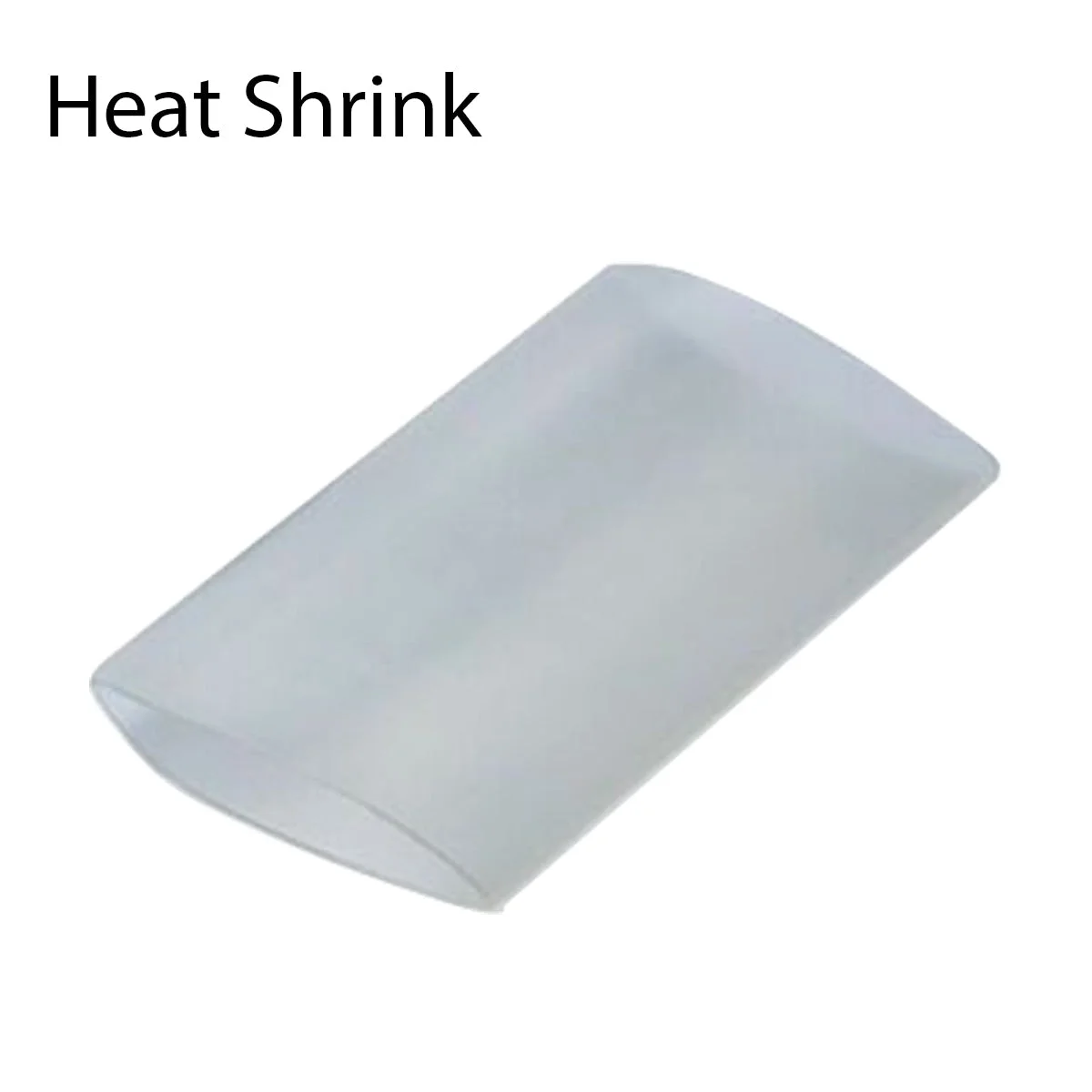 Heat shrink LED neon flex accessories: clear shrink tube wrapped around flexible LED rope light.