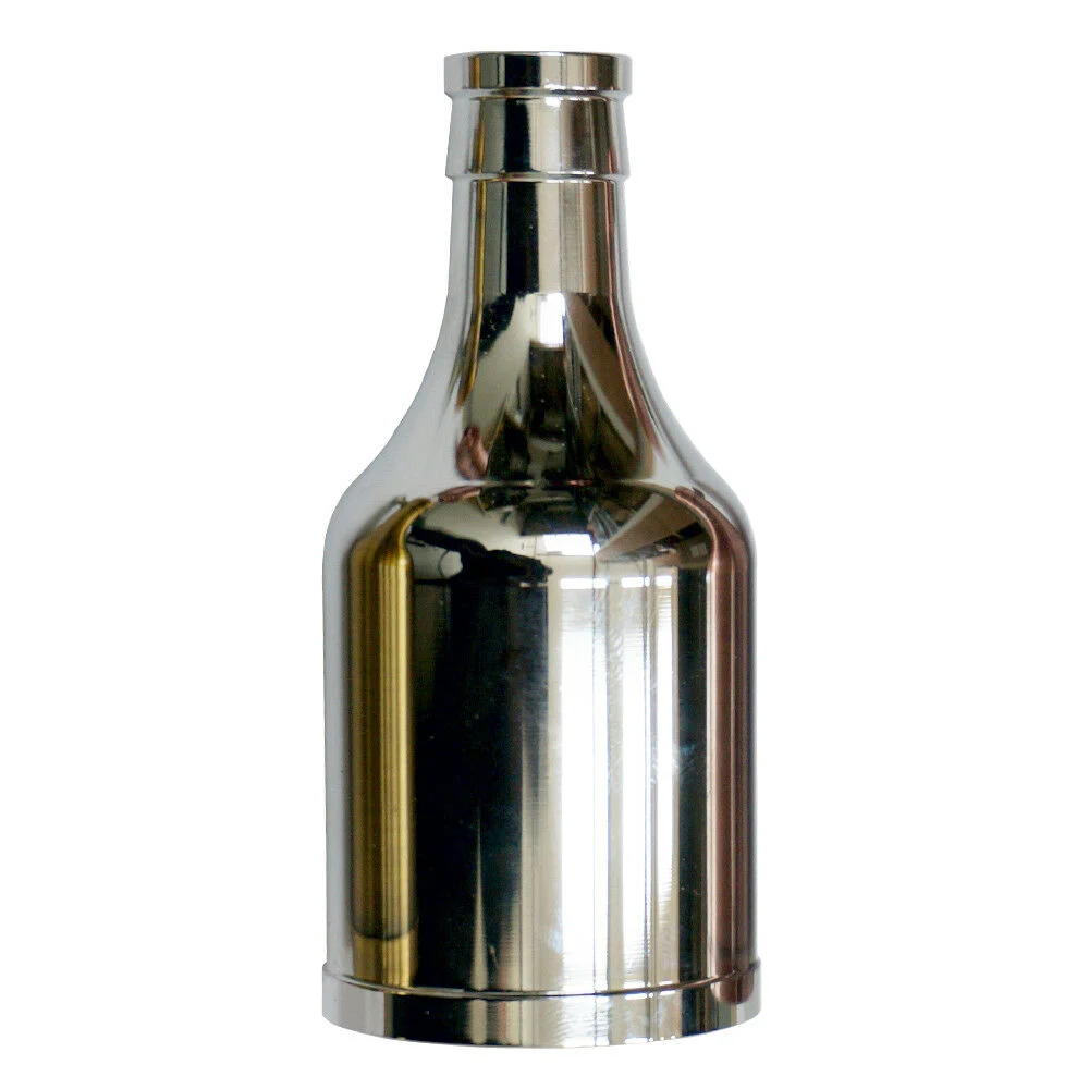 Black bottle‑shaped E27 lamp holder with exposed vintage bulb, ideal for vintage style lighting.