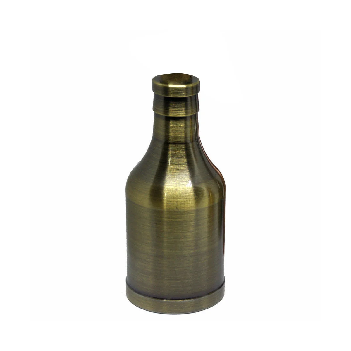 E27 lamp holder in black metal bottle shape, vintage design with exposed bulb socket