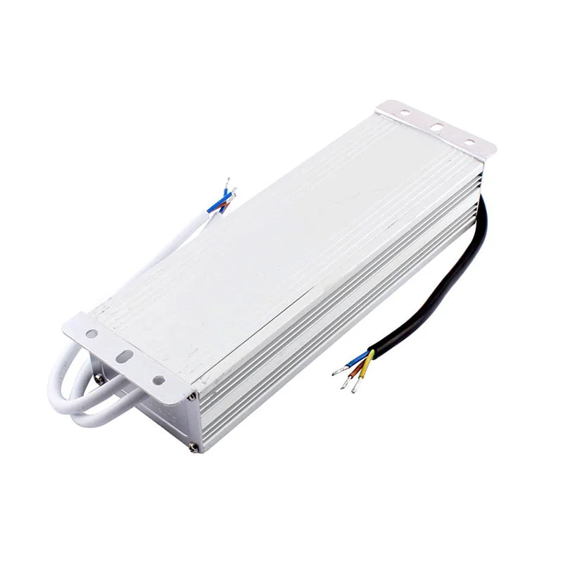 Constant voltage LED transformer, aluminum alloy casing, 24V 120W 5A, IP67 waterproof, dimensions 210x45x70mm