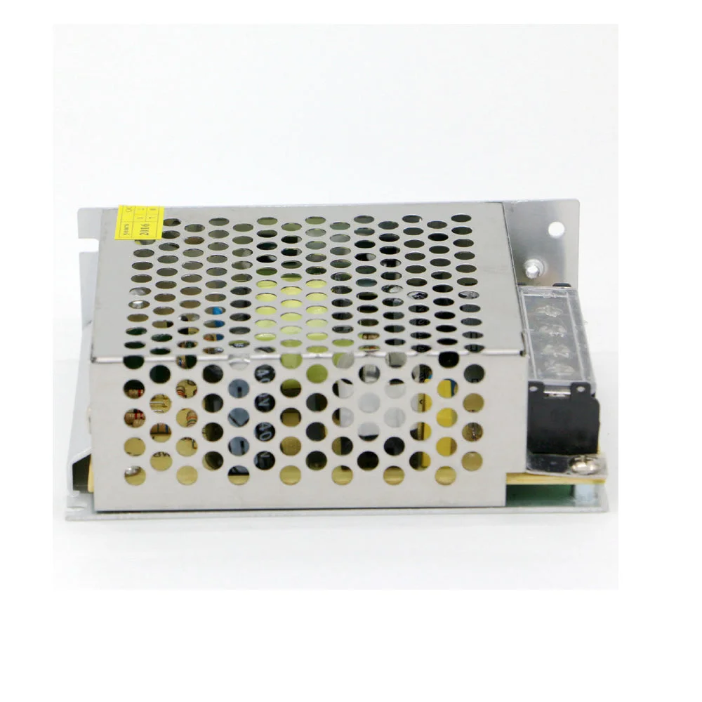 Portable 72W power supply unit with metal enclosure, screw terminals, labeled 24V output, for industrial and LED use