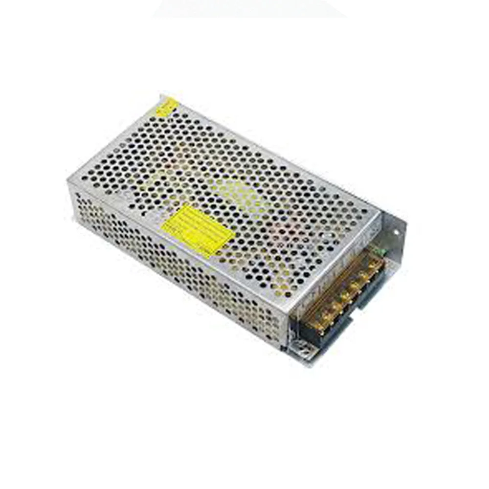 Compact 24V switching power supply with aluminium shell and screw terminals