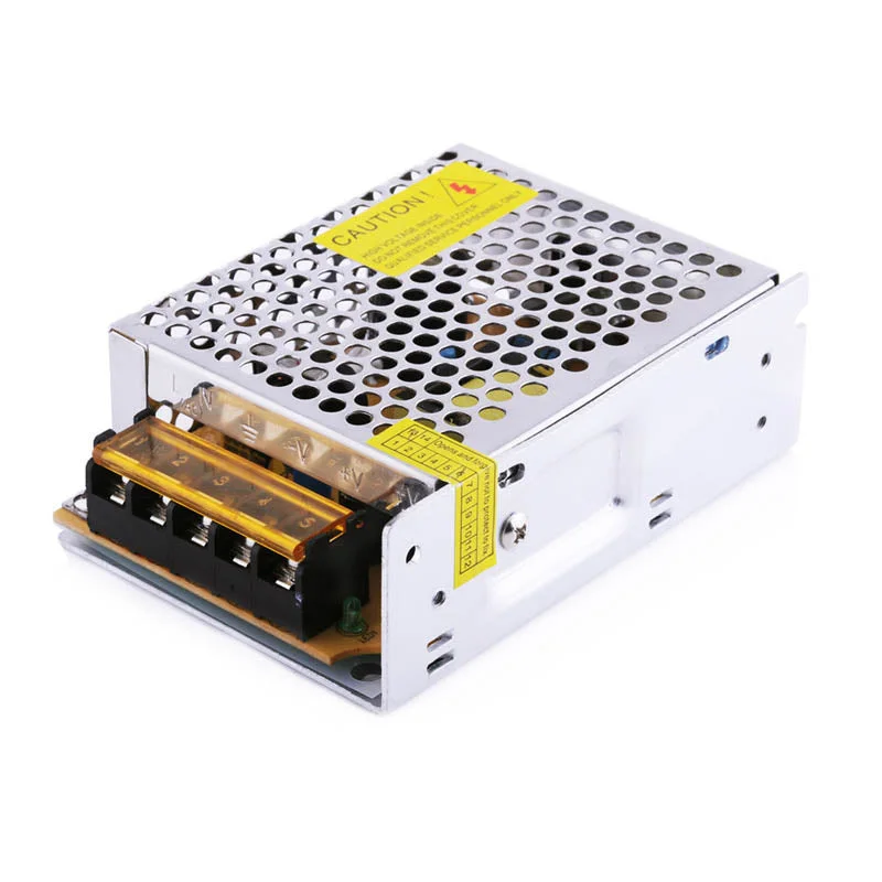 Compact IP20 regulated LED power supply with DC12V output, 40W 3.3A rating, fully enclosed body.