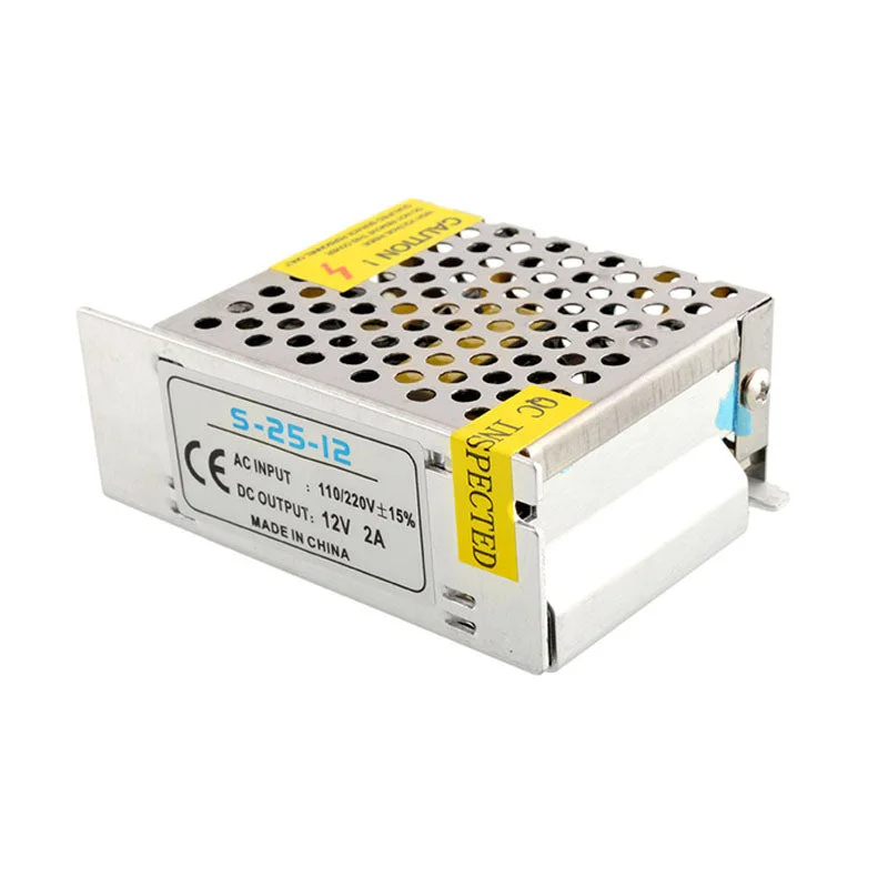 Regulated switching power supply 12V 24W with aluminum alloy case and screw terminals