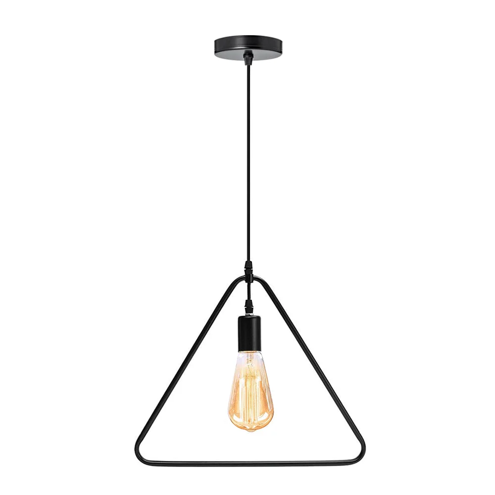 Black round kitchen hanging lights with 100cm black fabric cable, 37cm diameter shade, 33cm height, E27 socket.