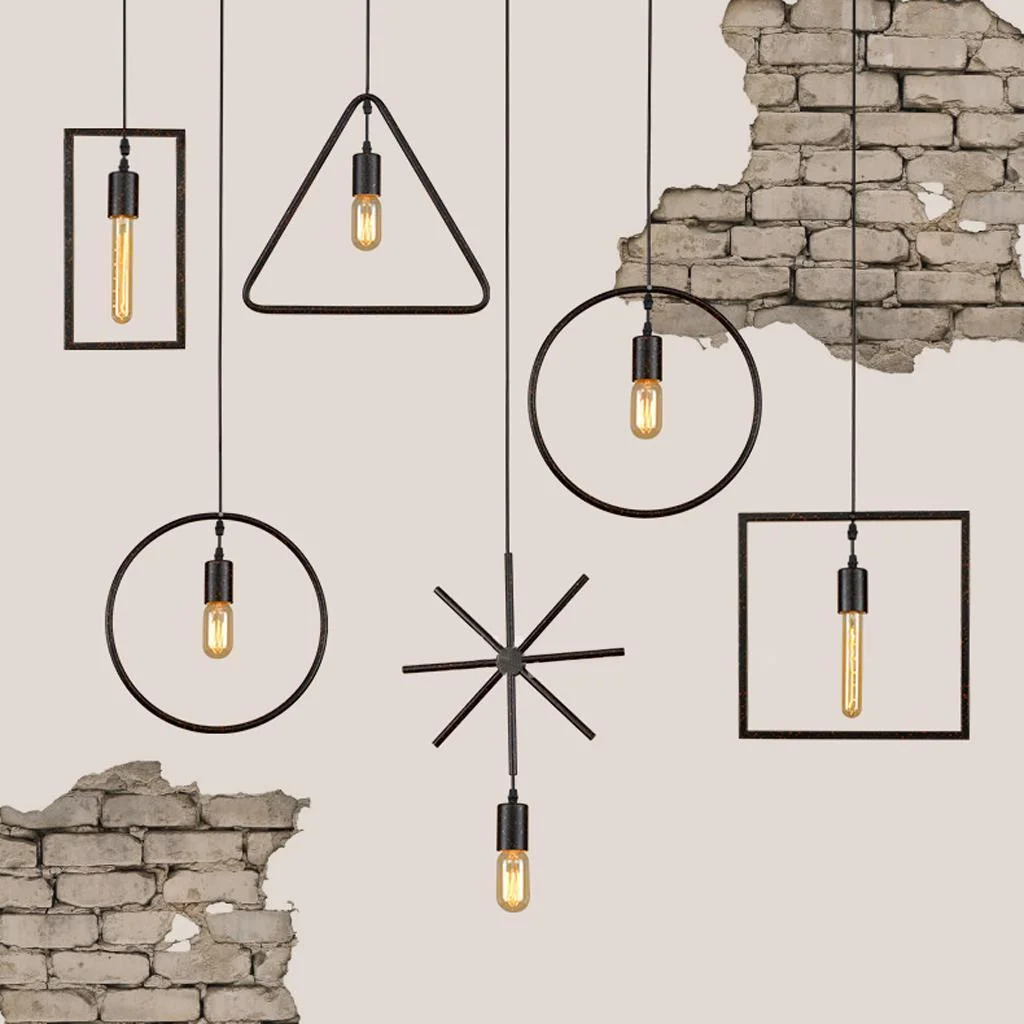 Black metal pendant light with a circular shade, 36cm diameter, mounted on ceiling with 95cm adjustable cable.