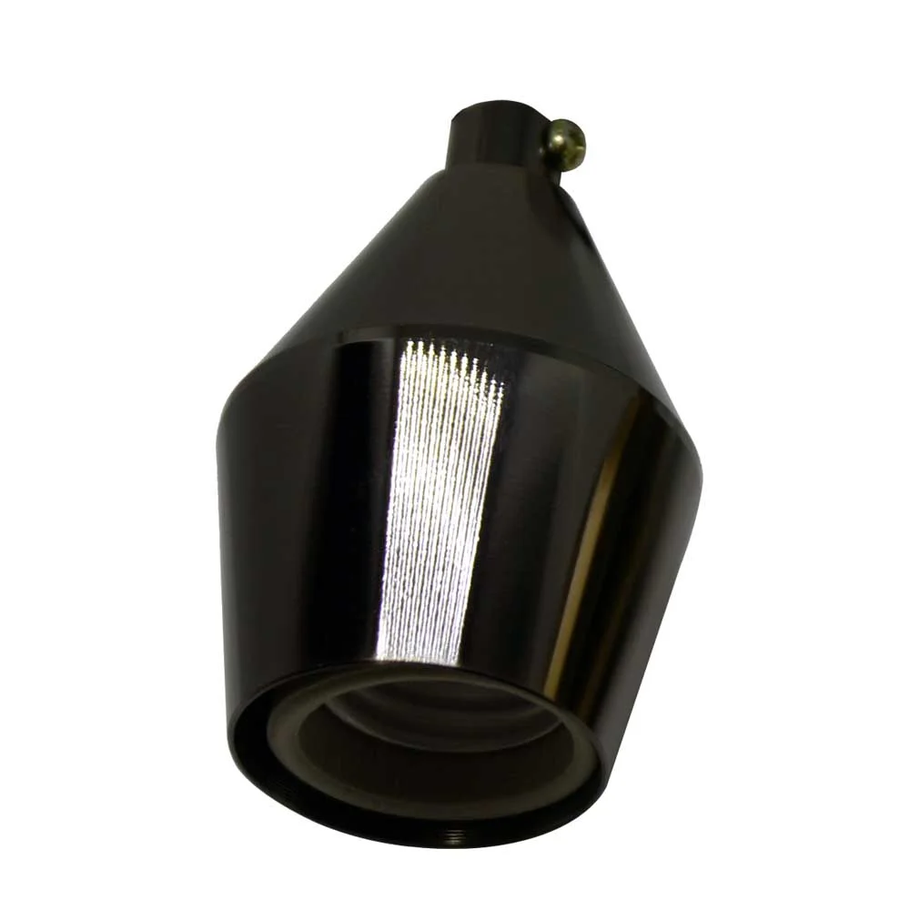 Black aluminium vintage bulb holder with exposed E‑27 socket
