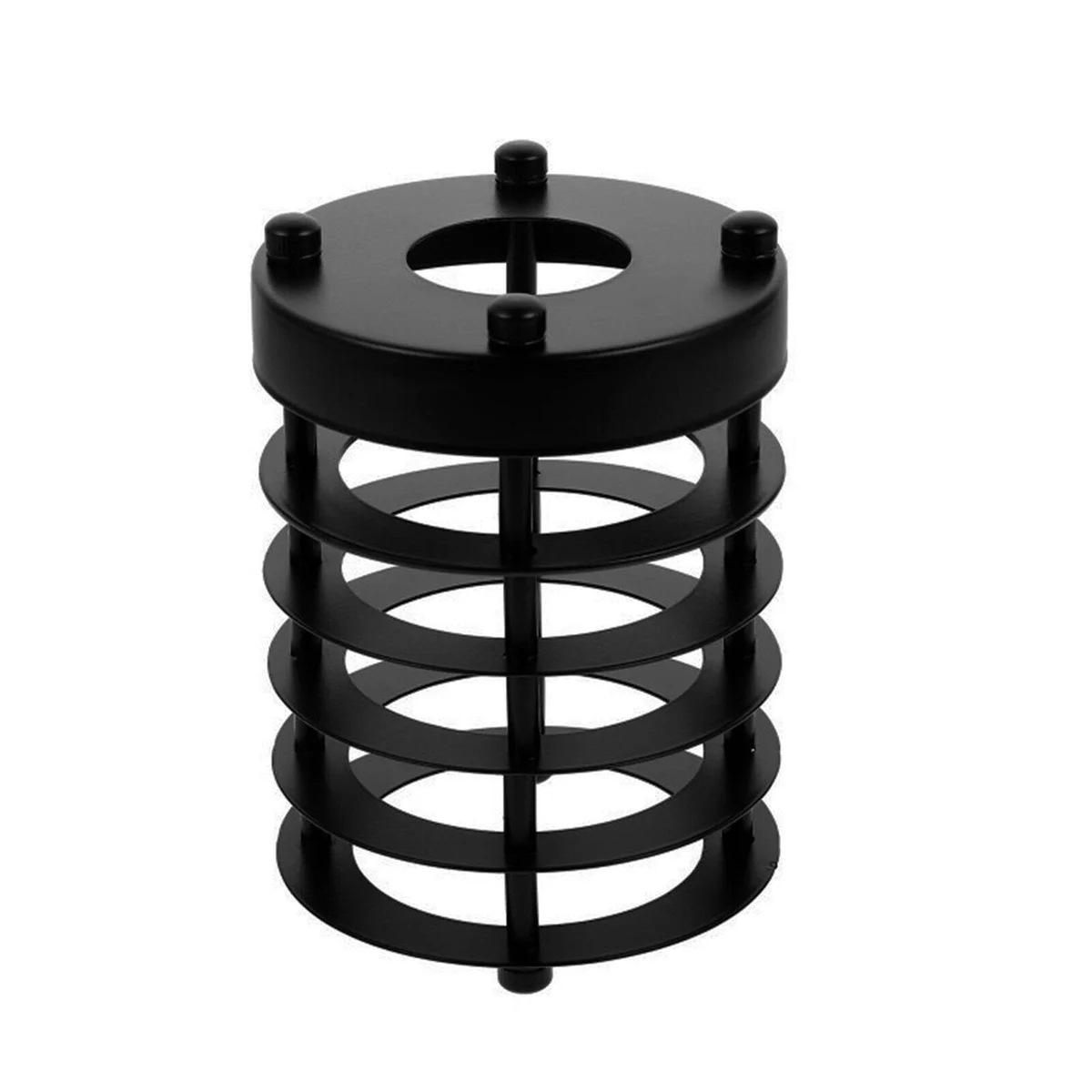 Metal vintage industrial cage cylinder lamp shade, black wireframe, clip‑on mount, E27 clip‑on lampshade for retro or modern decor