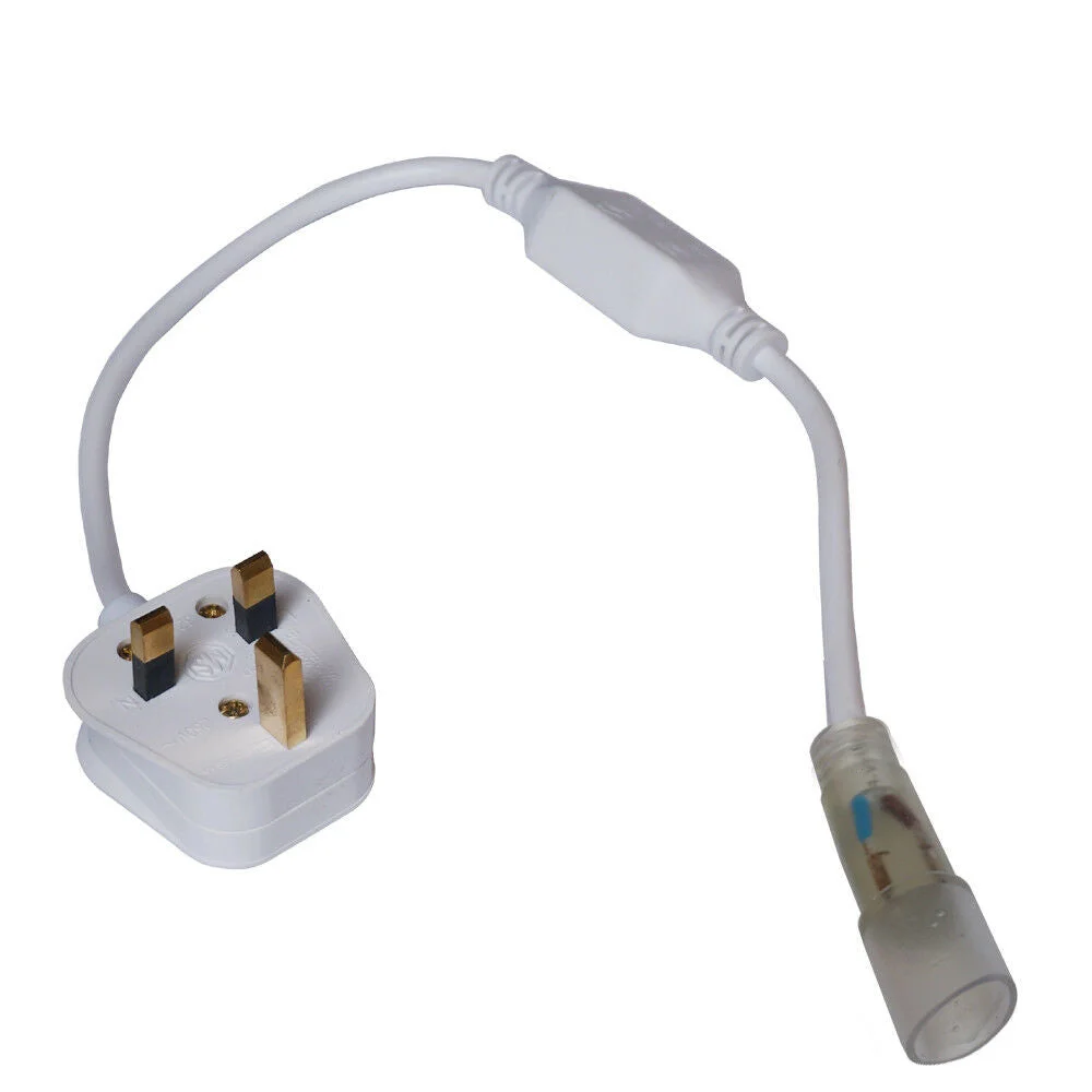 17 mm AC power connector with PVC splice connector for Monochrome Neon LED Strip