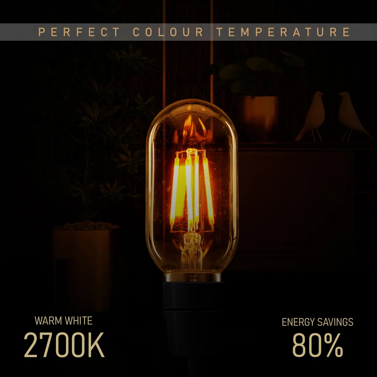 Vintage styled 4W B22 LED bulb with clear glass housing and visible LED filament, ready for installation.