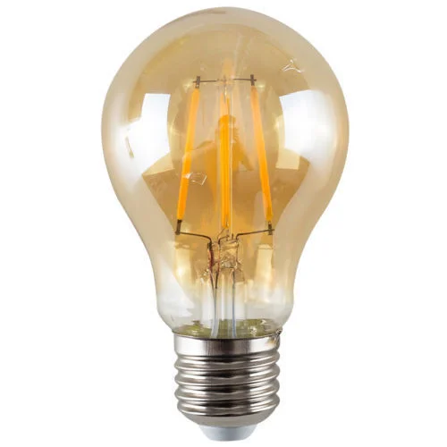 Dimmable LED light bulb, amber vintage A60 with amber glass, B22 base