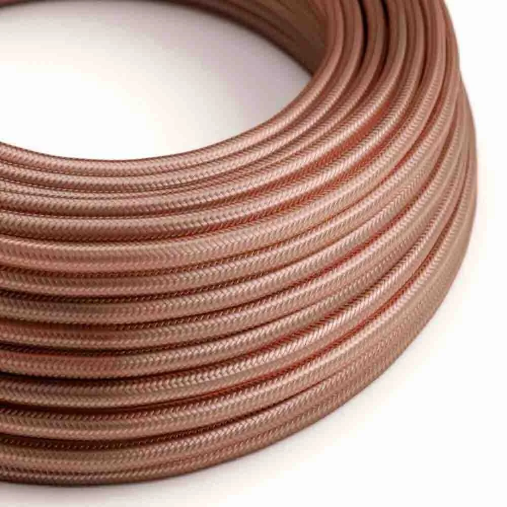 3 core electrical cable in blue Italian‑braided cover, 7 mm diameter, 10 m length shown coiled.