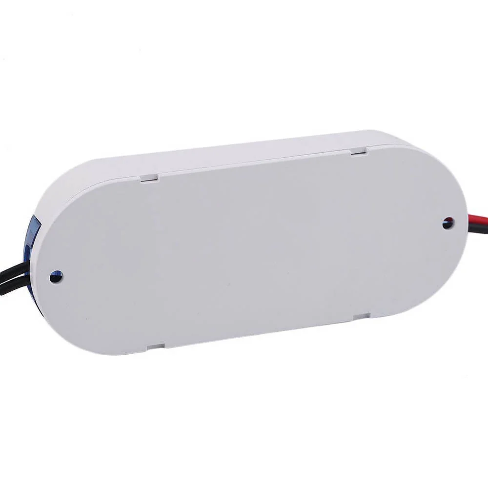 28W compact plastic LED strip power supply unit with 12V output, labeled, small rectangular device, suitable for LED strips