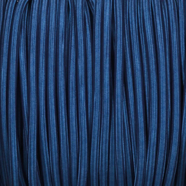 2 core braided cable: dark matte fabric‑covered cable with raised weave, neatly bundled length ready for vintage lighting use