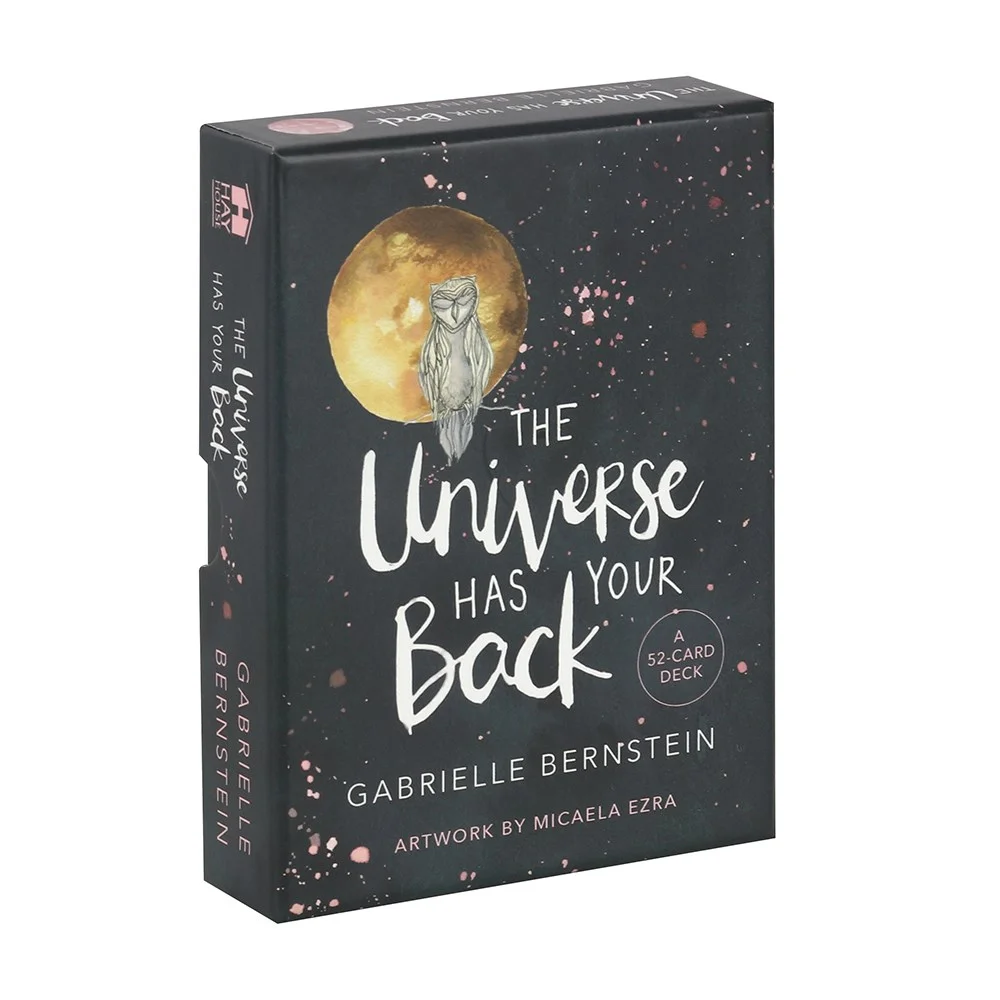 The Universe Has Your Back oracle card deck with 52 illustrated cards and matching box by Gabrielle Bernstein and Micaela Ezra