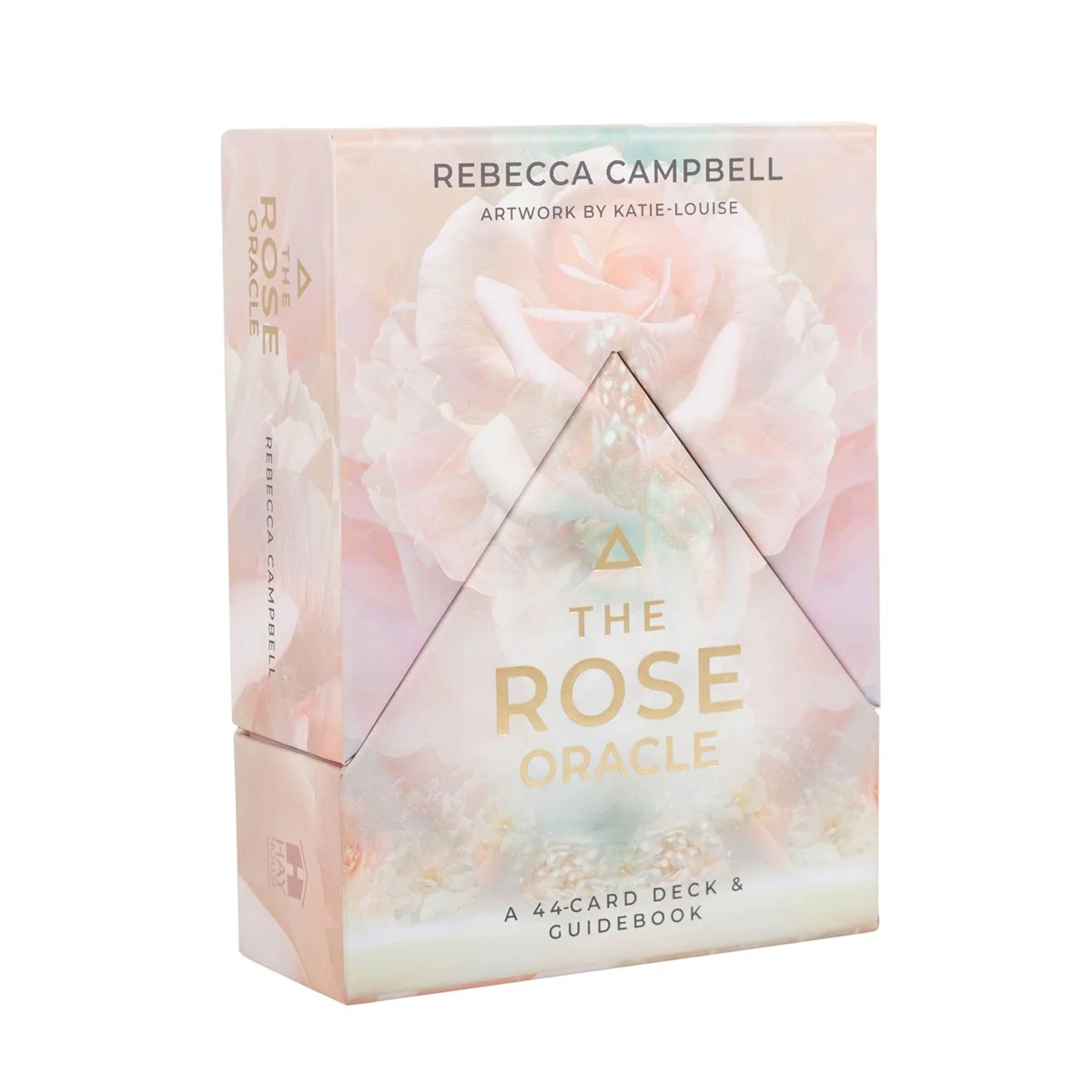 The Rose Oracle Cards deck with illustrated cards and guidebook in a sliding box by Rebecca Campbell and Katie-Louise