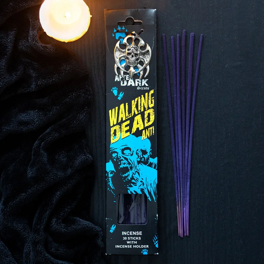 Walking Dead incense sticks set with 30 lavender-scented sticks and metal holder from After Dark collection