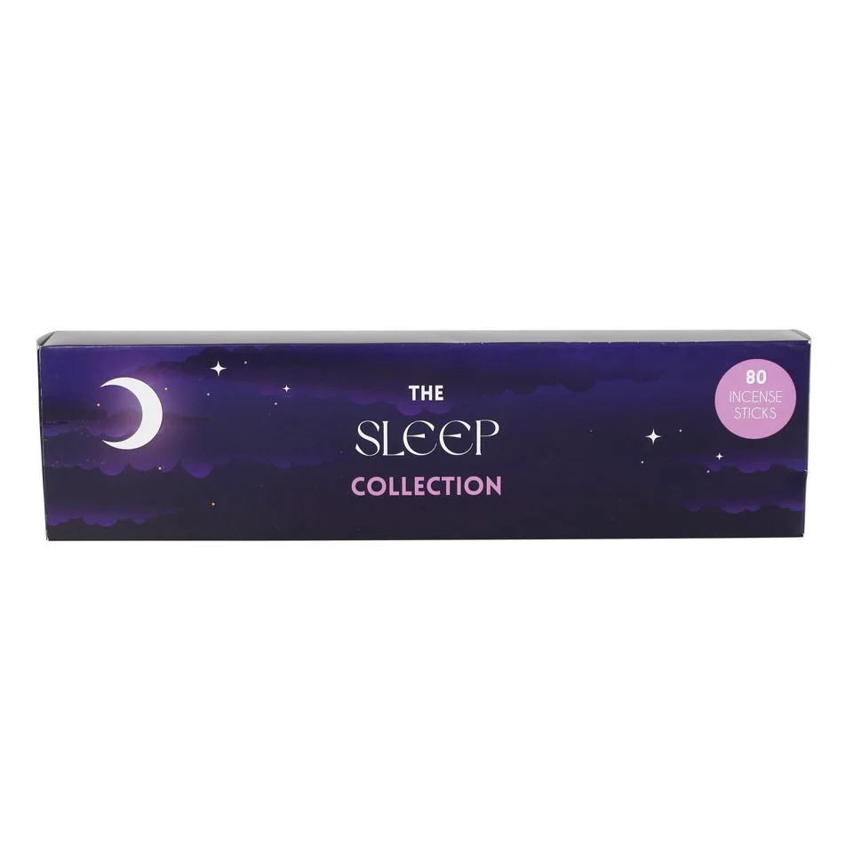 The Sleep Collection sleep incense sticks set with four packs in calming lavender, chamomile, patchouli, and rose scents