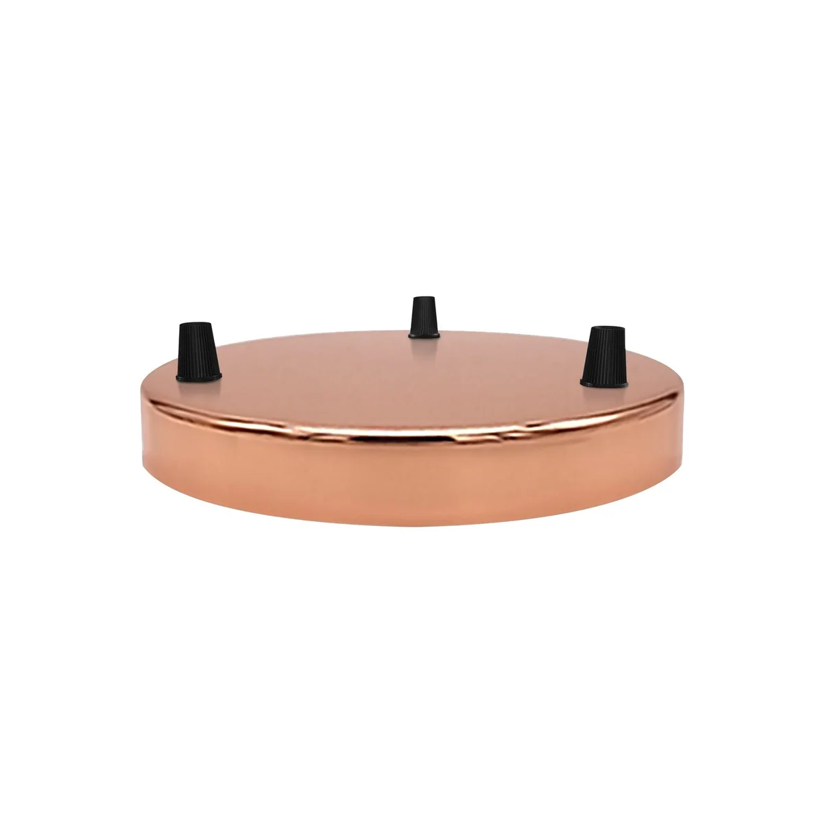 Multi colour round metal ceiling rose with three holes and vintage industrial design for pendant wall lamps