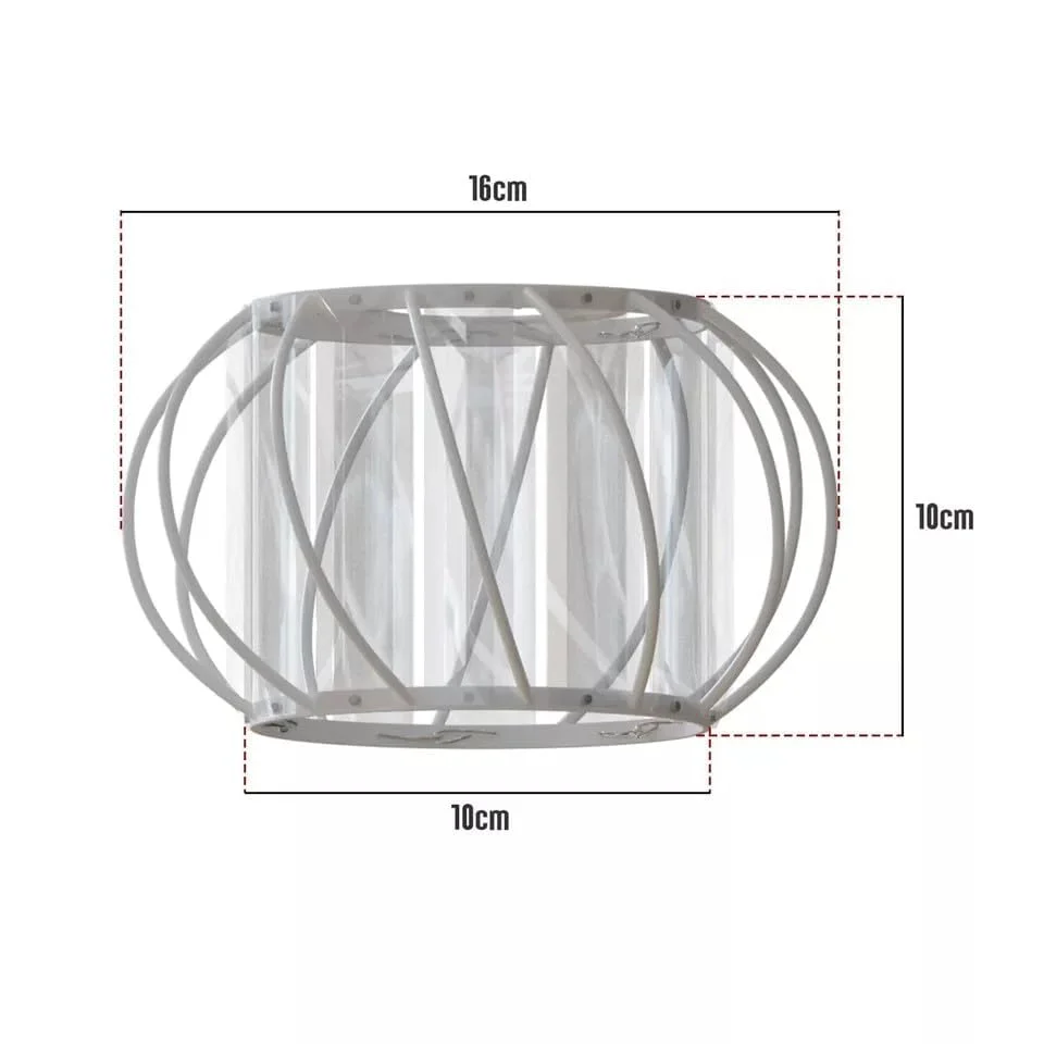 Two modern pendant light shades with black metal cages and crystal glass panels hanging from ceiling fixtures